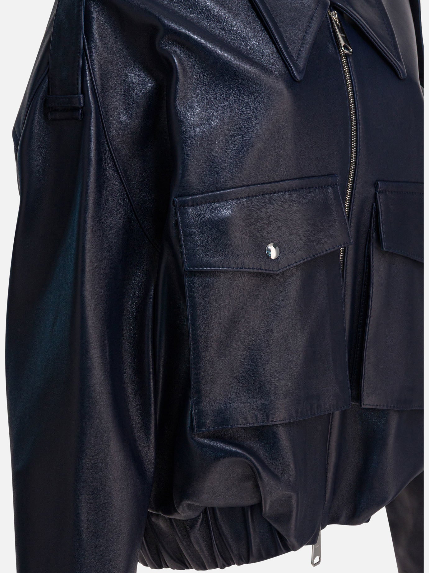 Bomber jackets Solid colour  Blue - Khaite Women | PDP | VIETTI Online Store | Zoom-Modal_4
