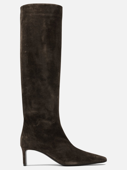 Knee-high 100% calf leather - 100% calf leather  Brown - Khaite Women | PDP | VIETTI Online Store 
