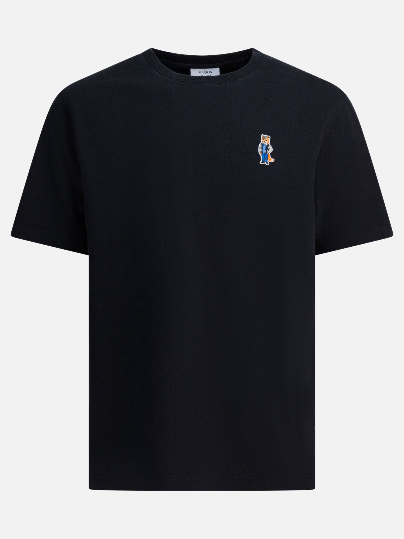 Crewneck t-shirts Logo  Black - Maison Kitsuné Men | PDP | VIETTI Online Store | thumbnail