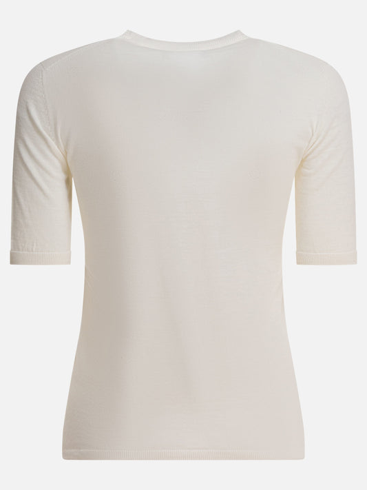 Crewneck t-shirts Solid colour  White - Max Mara Women | PLP | VIETTI Online Store | 2
