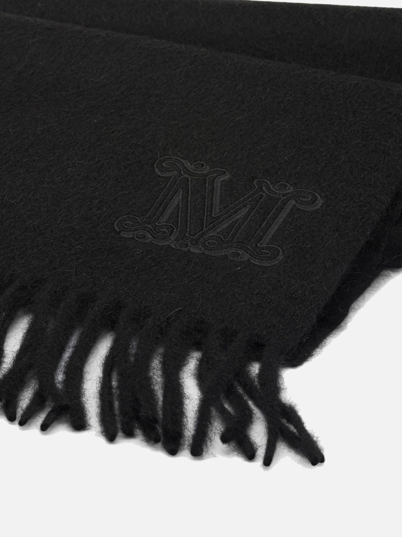 Fringed scarves 100% camel  Black - Max Mara Women | PDP | VIETTI Online Store | Zoom-Modal_2
