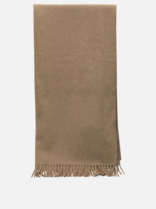Fringed scarves 100% camel  Brown - Max Mara Women | PDP | VIETTI Online Store 
