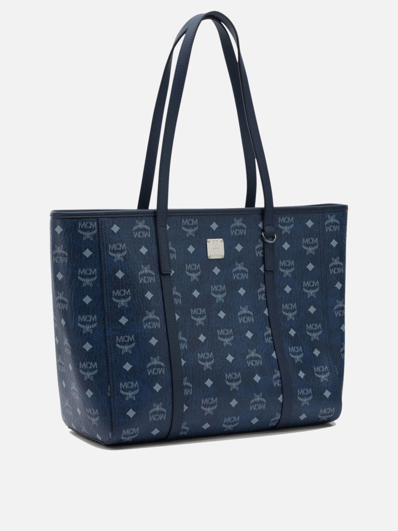 Large bags 63% polyurethane 20% polyester 17% cotton  Blue - Mcm Women | PDP | VIETTI Online Store | Zoom-Modal_2
