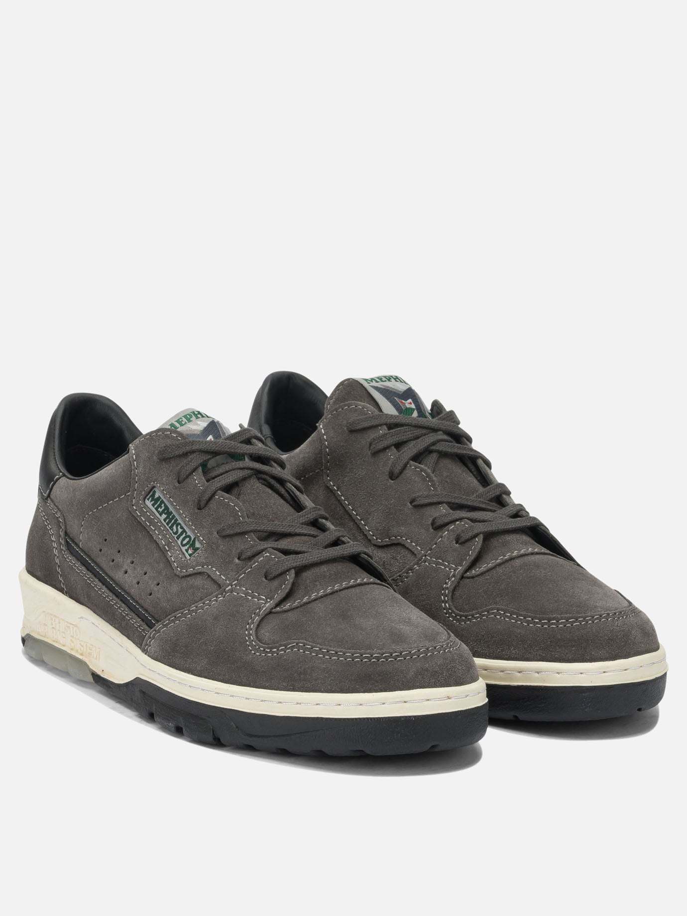 Low top sneakers 100% leather - 100% rubber  Grey - Mephisto Men | PDP | VIETTI Online Store | Zoom-Modal_2
