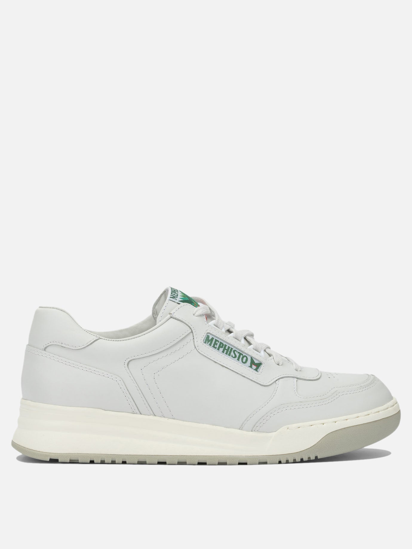 Low top sneakers 100% leather - 100% rubber  White - Mephisto Men | PDP | VIETTI Online Store | thumbnail