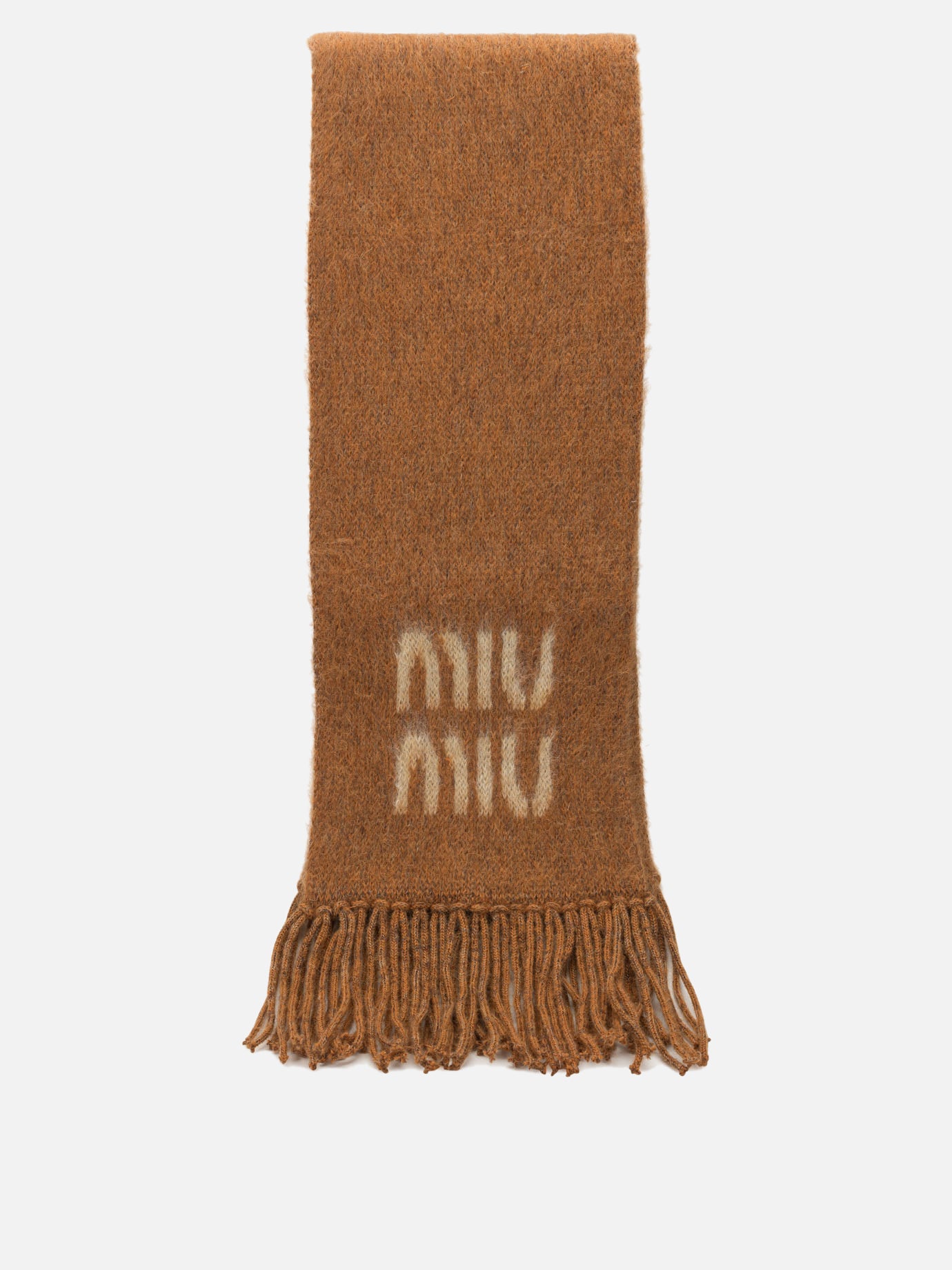 Fringed scarves 5FS062  Orange - Miu Miu Women | PDP | VIETTI Online Store | Zoom-Modal
