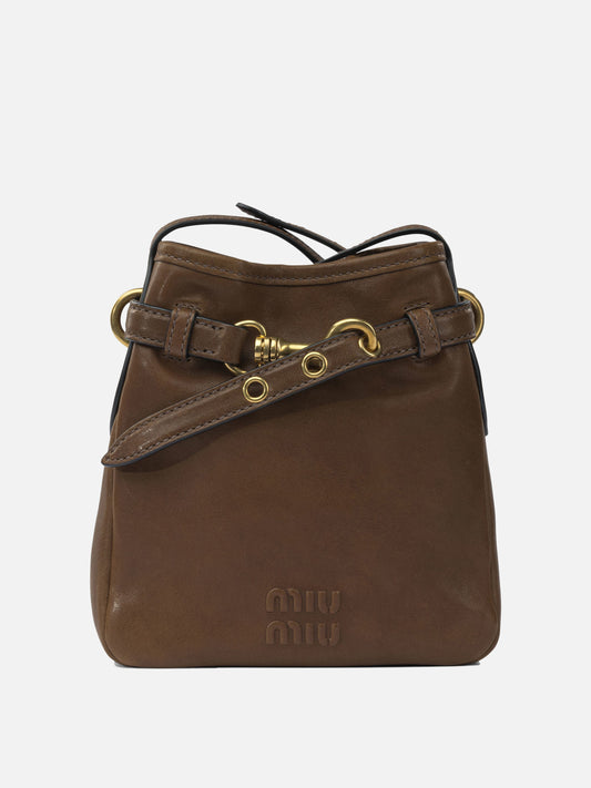 Pouch 100% lamb leather  Brown - Miu Miu Women | PDP | VIETTI Online Store 
