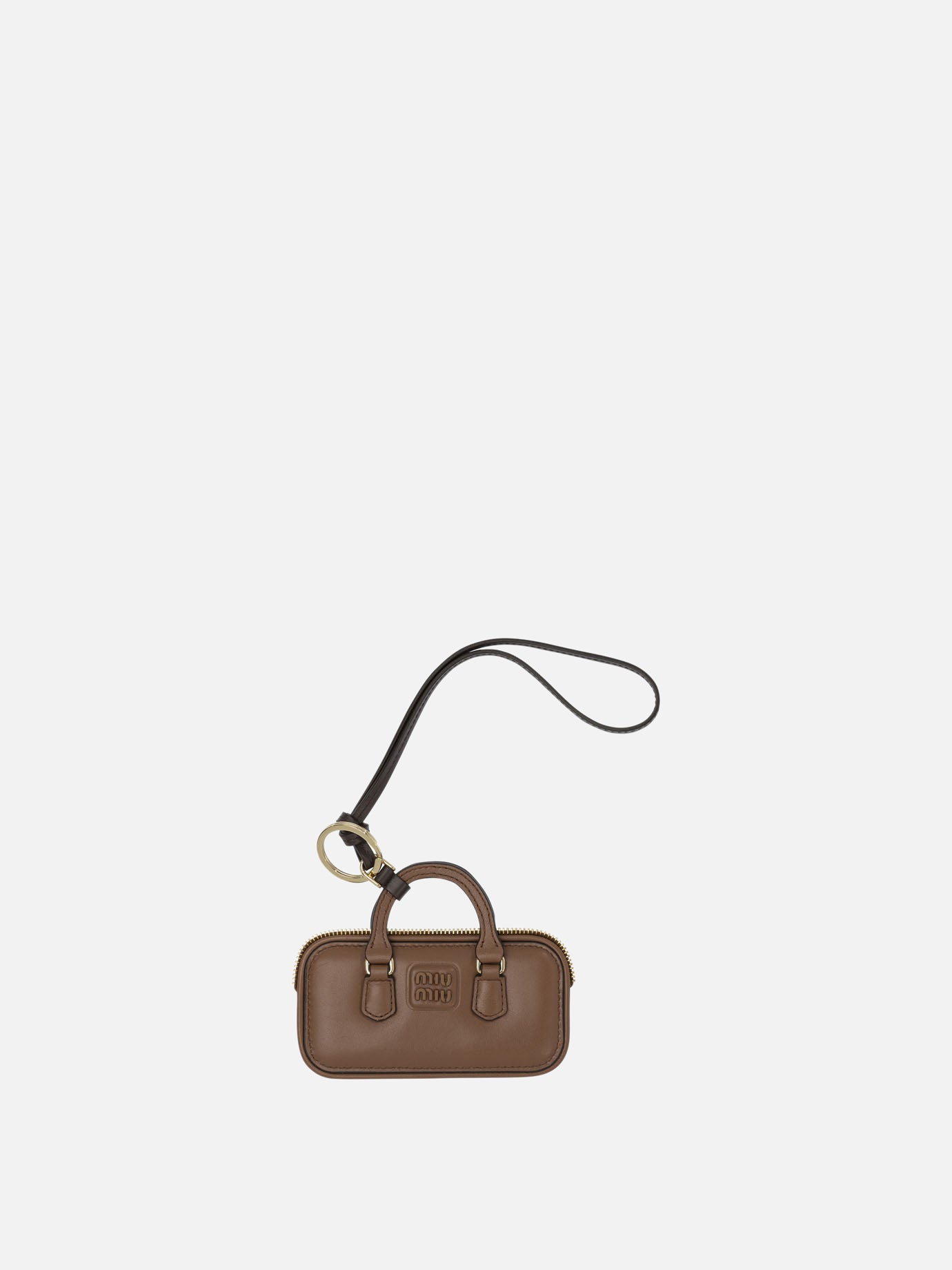 Charms 100% calf leather  Brown - Miu Miu Women | PDP | VIETTI Online Store | thumbnail