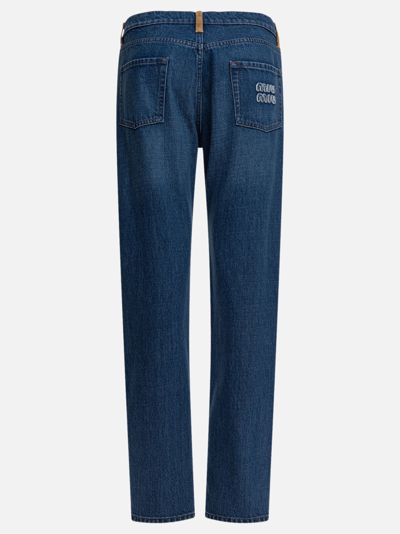 Straight-leg jeans Denim  Blue - Miu Miu Women | PDP | VIETTI Online Store | thumbnail_2