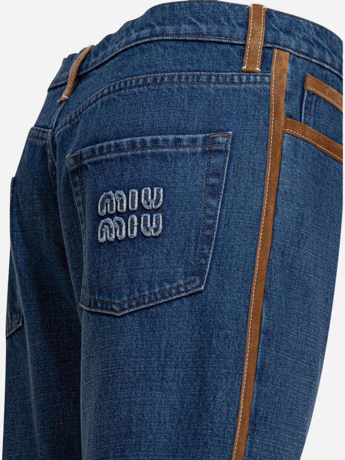 Straight-leg jeans Denim  Blue - Miu Miu Women | PDP | VIETTI Online Store | Zoom-Modal_4
