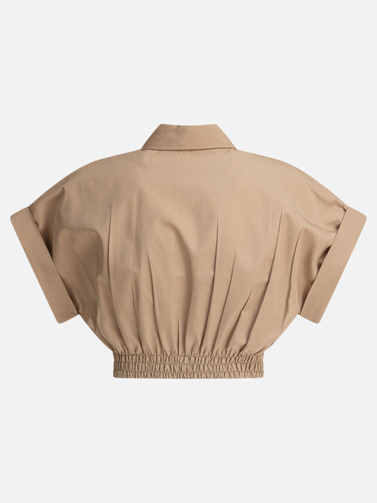 Crop tops Logo  Beige - Miu Miu Women | PLP | VIETTI Online Store | 2
