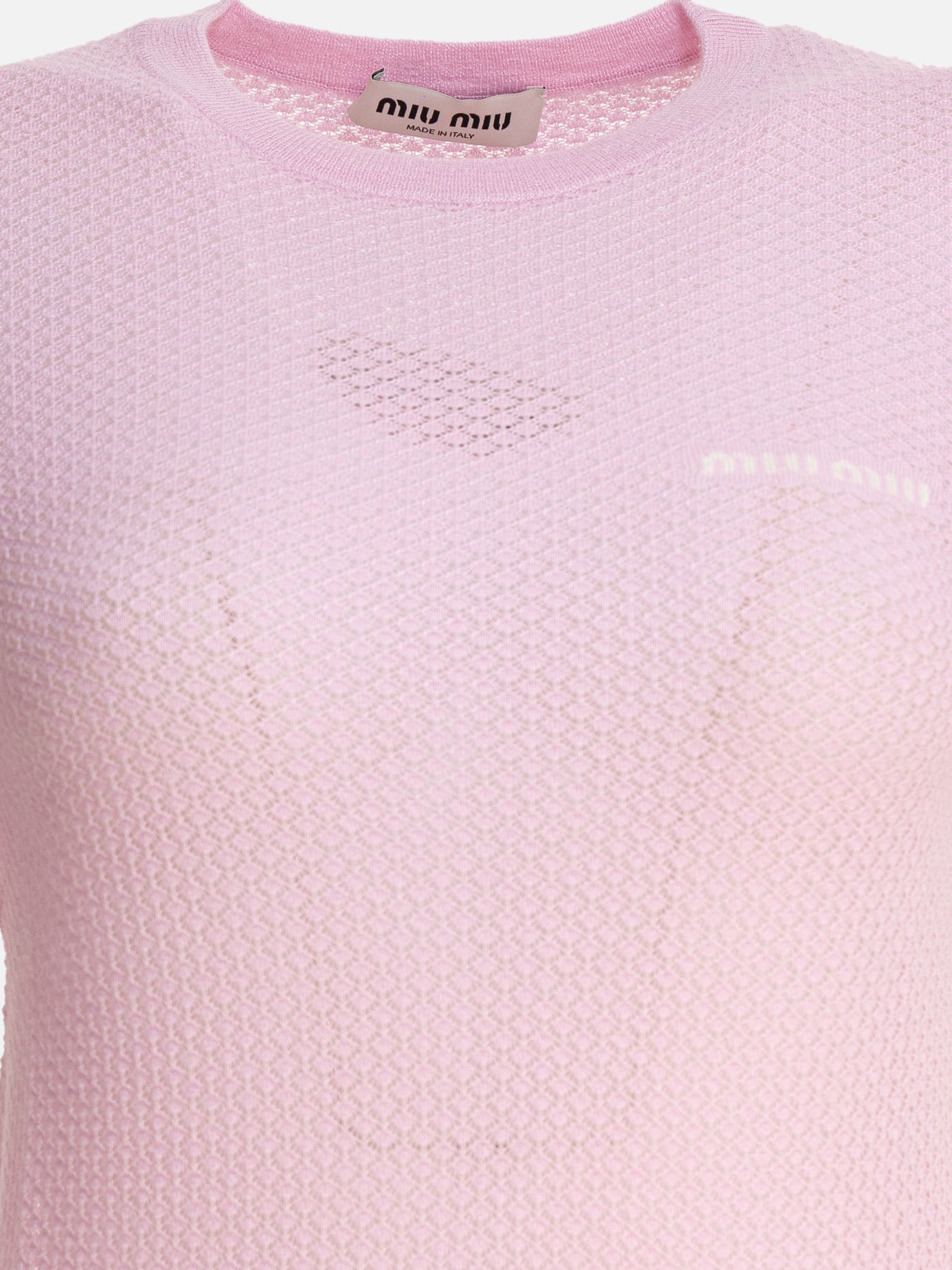 Crewneck sweaters Logo  Pink - Miu Miu Women | PDP | VIETTI Online Store | thumbnail_3