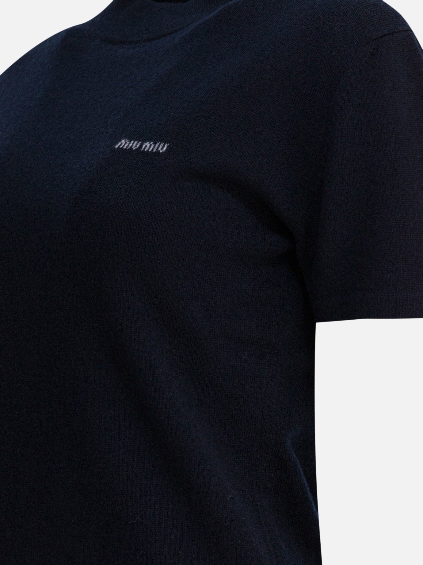 Polo shirts with buttons Logo  Blue - Miu Miu Women | PDP | VIETTI Online Store | thumbnail_4