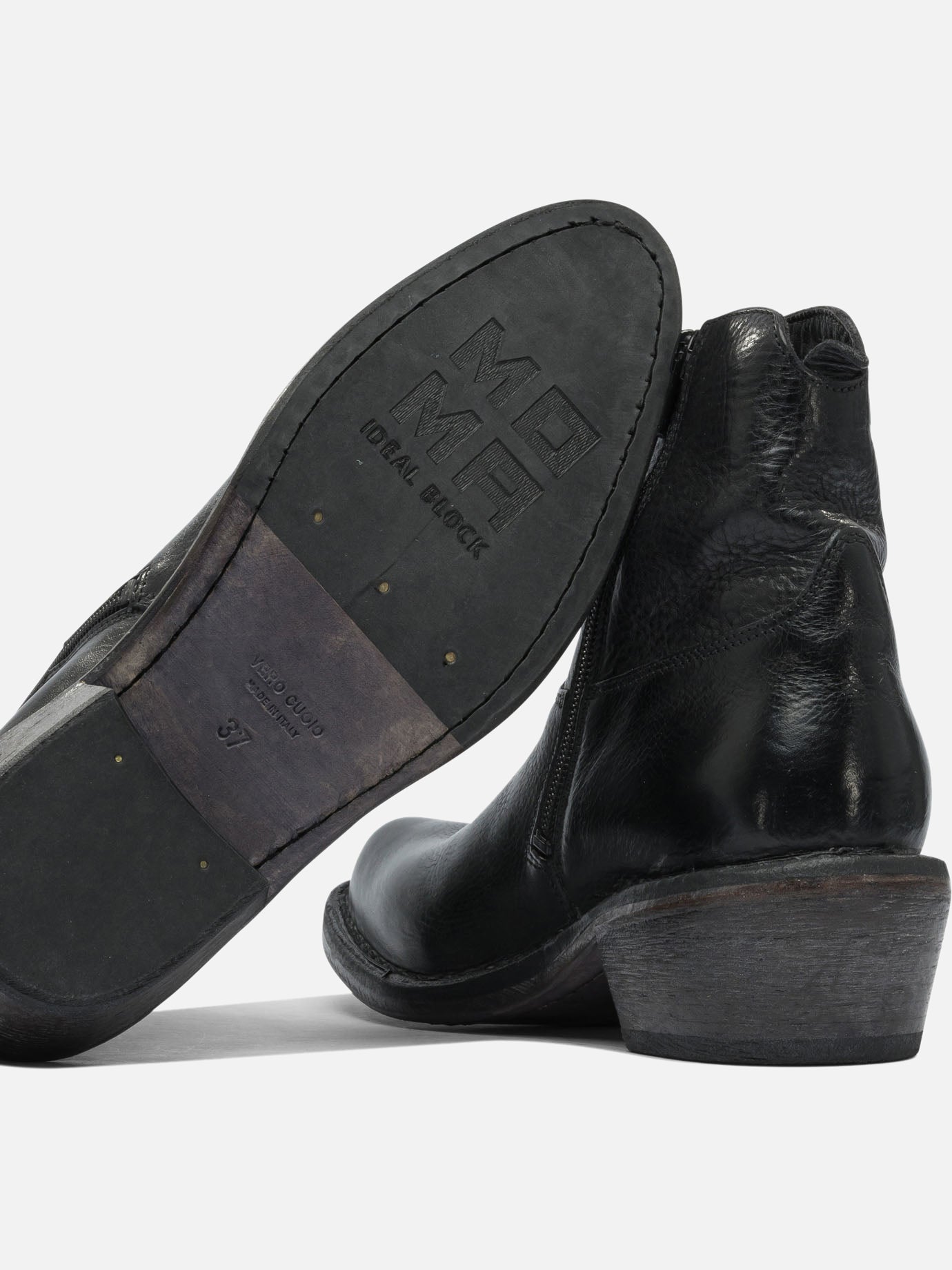 Cowboy 100% leather - 80% rubber 20% leather  Black - Moma Women | PDP | VIETTI Online Store | thumbnail_5