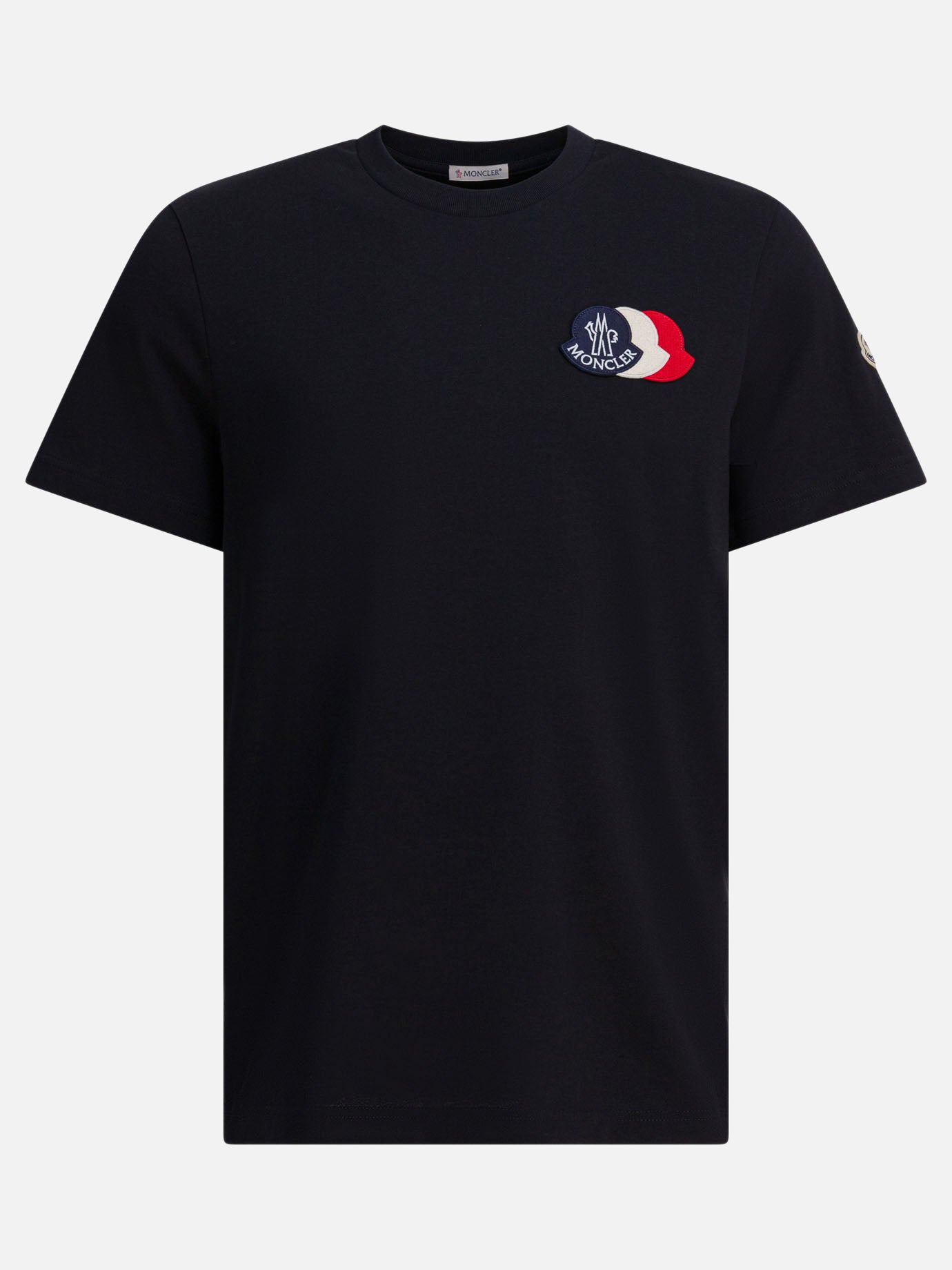 Crewneck t-shirts Logo  Black - Moncler Men | PDP | VIETTI Online Store | thumbnail