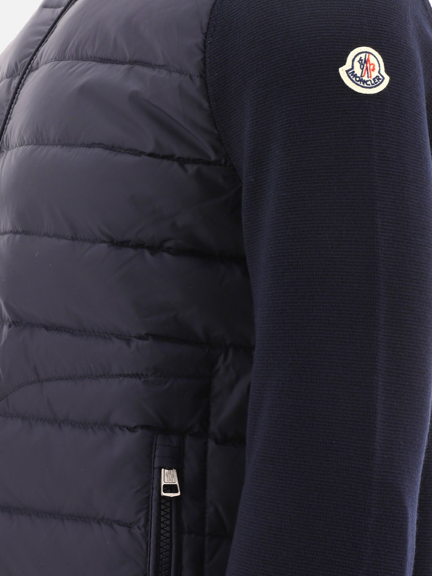 Down jackets Solid colour  Blue - Moncler Men | PDP | VIETTI Online Store | thumbnail_4