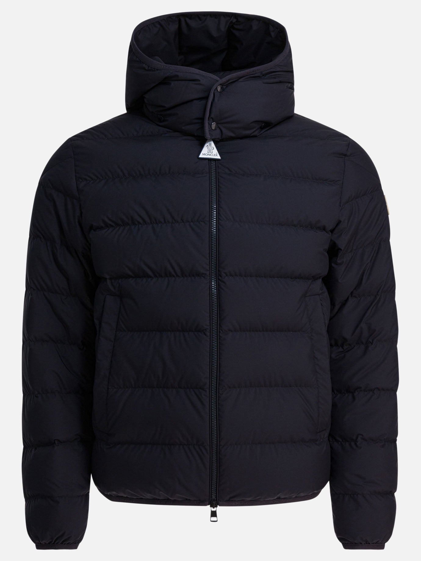 Down jackets Solid colour  Blue - Moncler Men | PDP | VIETTI Online Store | thumbnail