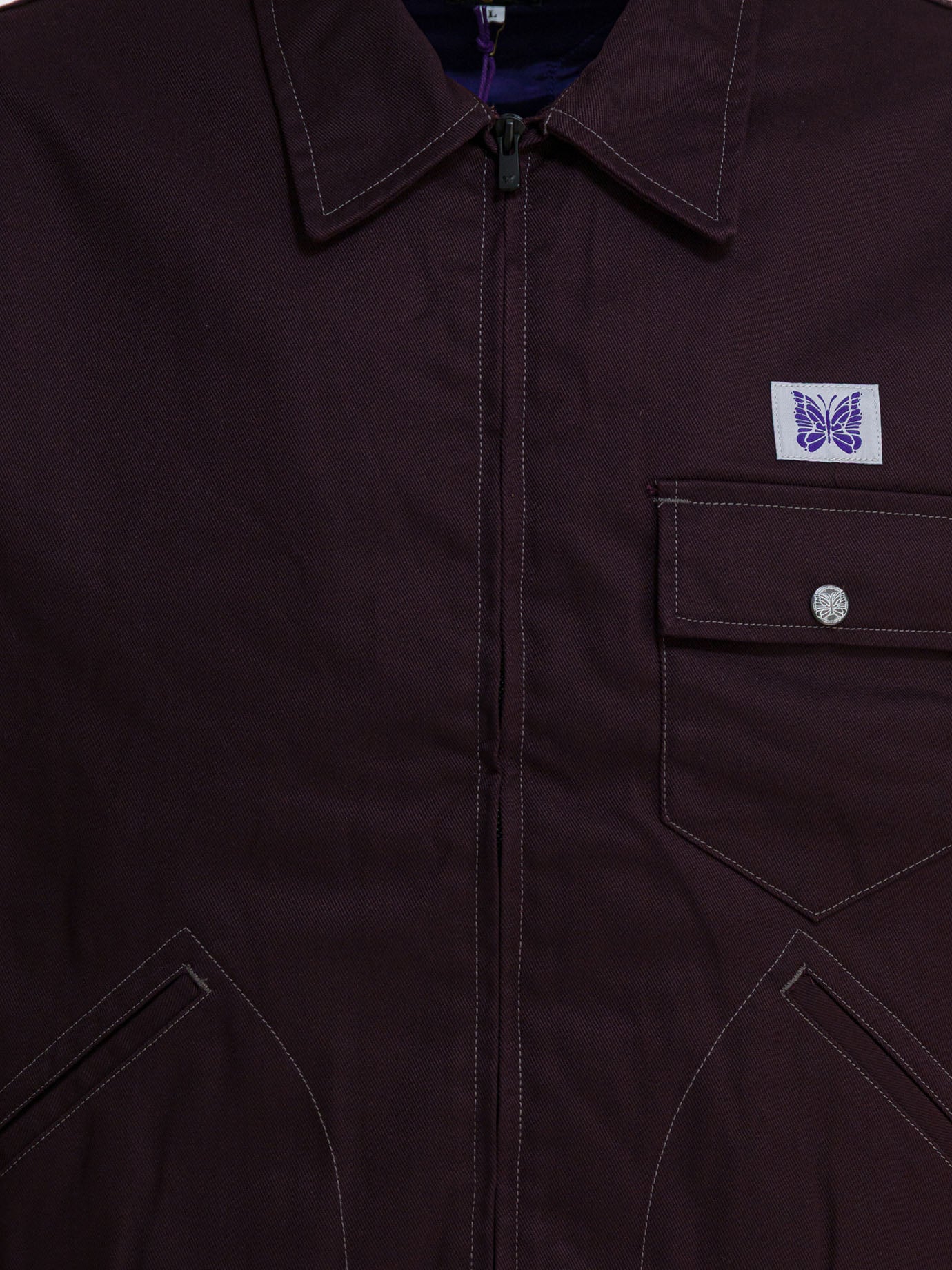 Quilted & Utility Jackets Logo  Bordeaux - Needles Men | PDP | VIETTI Online Store | Zoom-Modal_3
