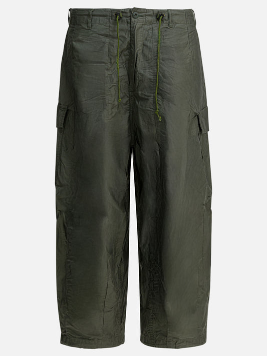 Cargo & parachute trousers Solid colour  Green - Needles Men | PLP | VIETTI Online Store 
