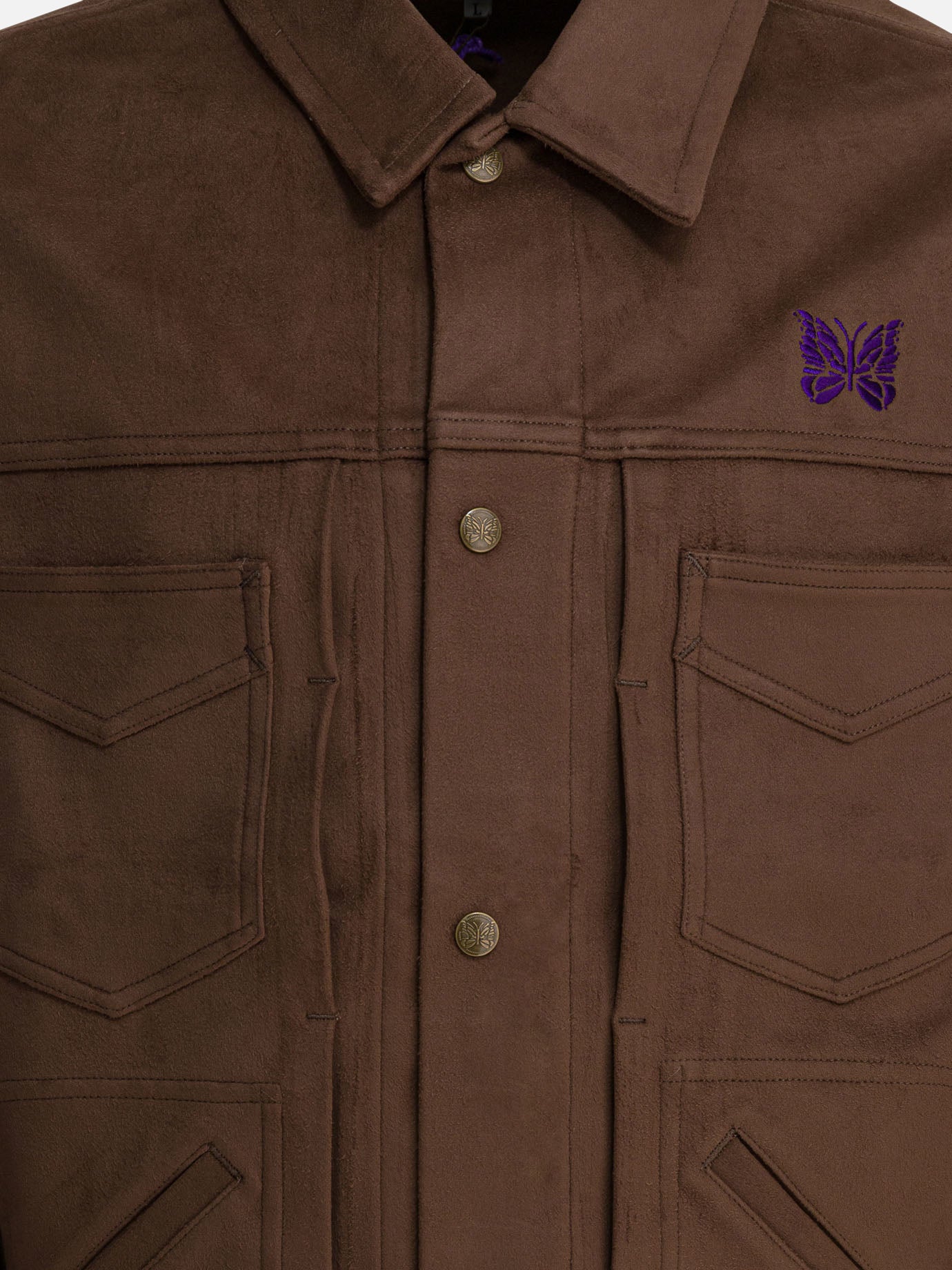 Overshirt jackets Logo  Brown - Needles Men | PDP | VIETTI Online Store | thumbnail_3