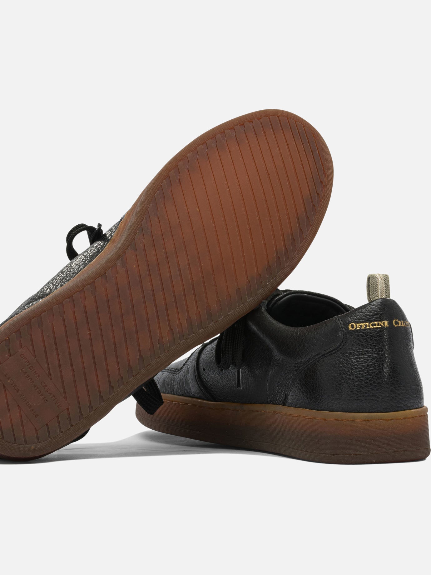 Low top sneakers 100% leather - 100% rubber  Black - Officine Creative Men | PDP | VIETTI Online Store | thumbnail_5