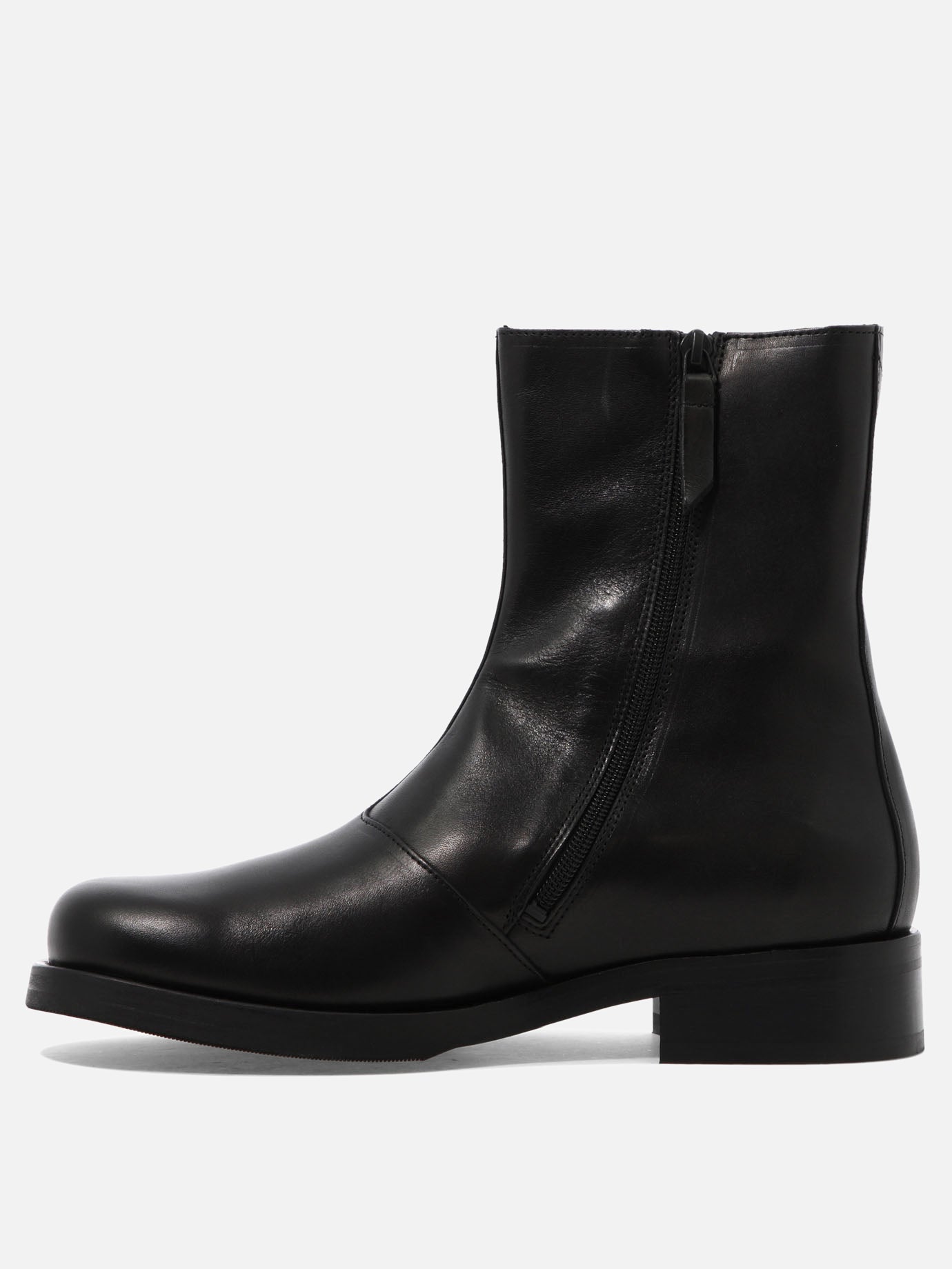 Zipped boots 100% cow leather - 70% leather 30% rubber  Black - Our Legacy Men | PDP | VIETTI Online Store | thumbnail_3