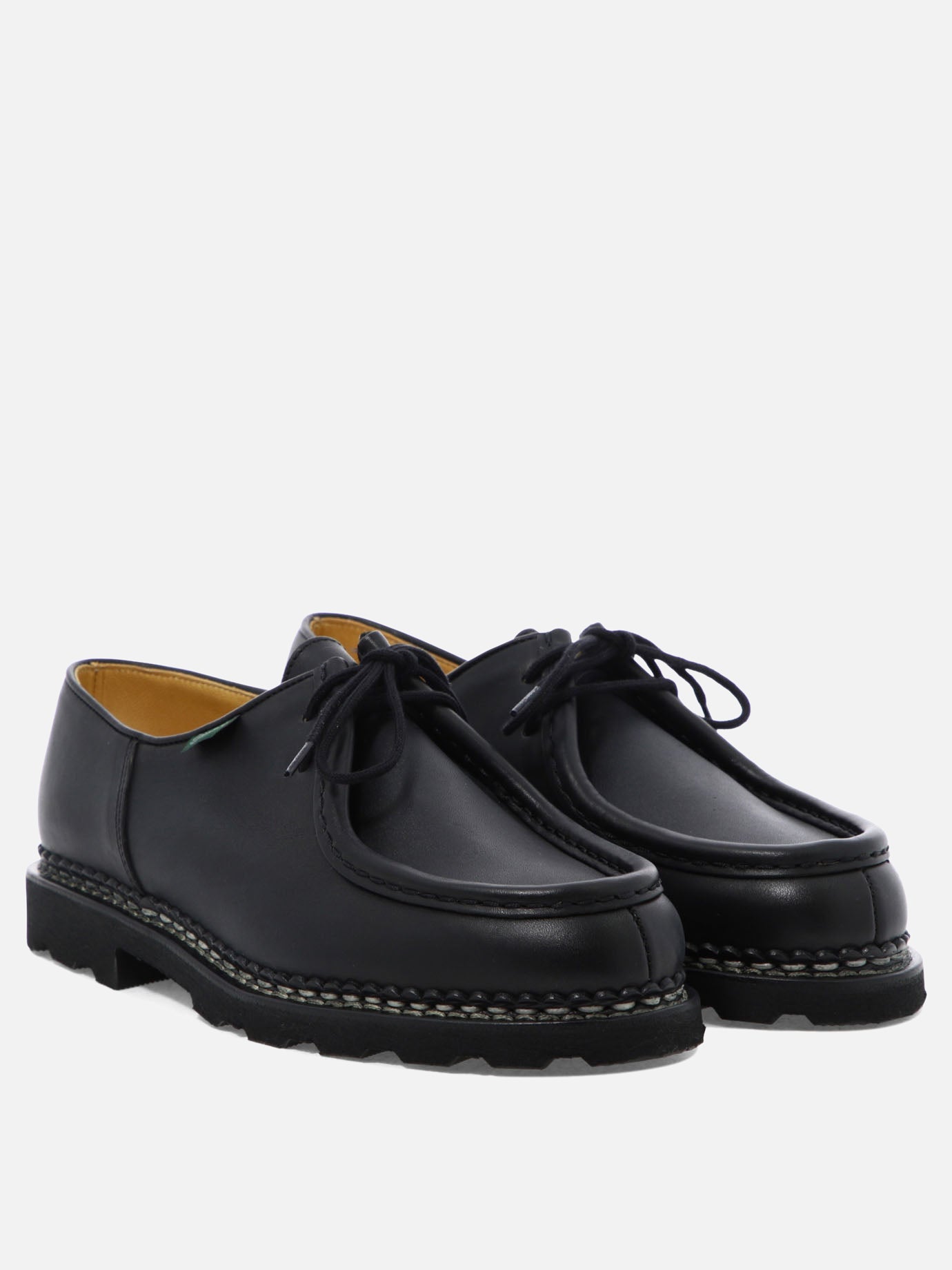 Laced loafers 100% leather - 100% rubber  Black - Paraboot Men | PDP | VIETTI Online Store | thumbnail_2