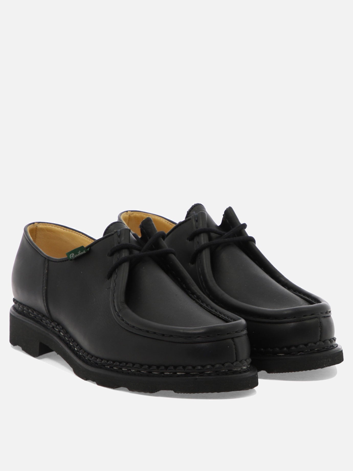 Laced loafers 100% leather - 100% rubber  Black - Paraboot Men | PDP | VIETTI Online Store | thumbnail_2