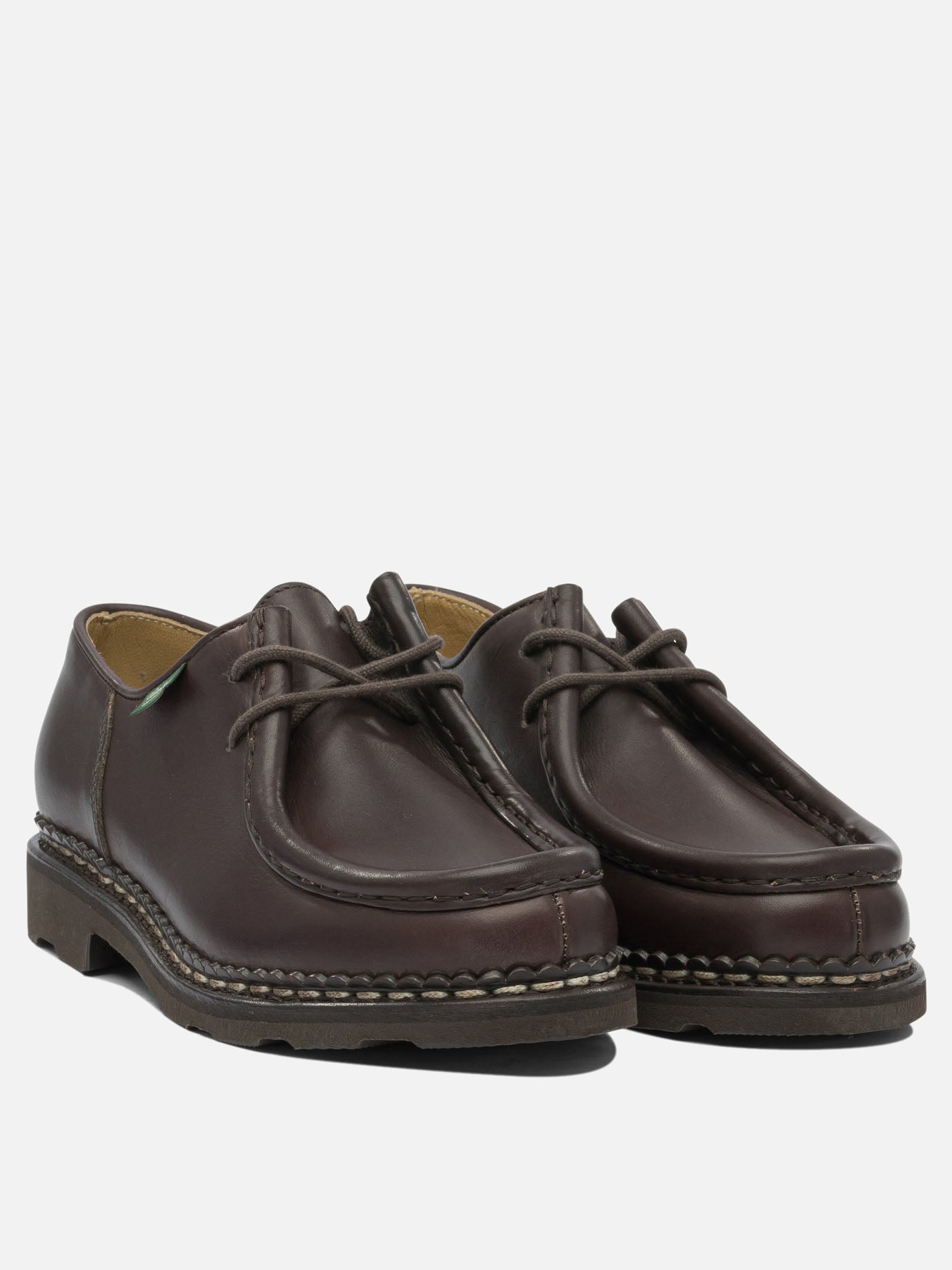 Laced loafers 100% leather - 100% rubber  Brown - Paraboot Men | PDP | VIETTI Online Store | thumbnail_2