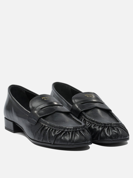 Loafers 100% bufalo leather - 80% rubber 20% leather  Black - Prada Women | PDP | VIETTI Online Store | 2

