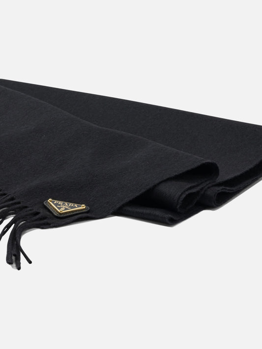 Fringed scarves Logo  Black - Prada Women | PDP | VIETTI Online Store | 2
