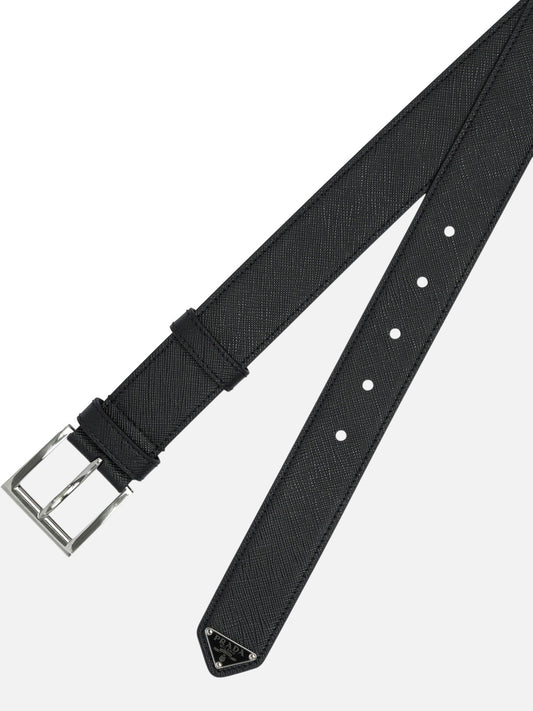 Leather belts 100% calf leather  Black - Prada Men | PLP | VIETTI Online Store | 2
