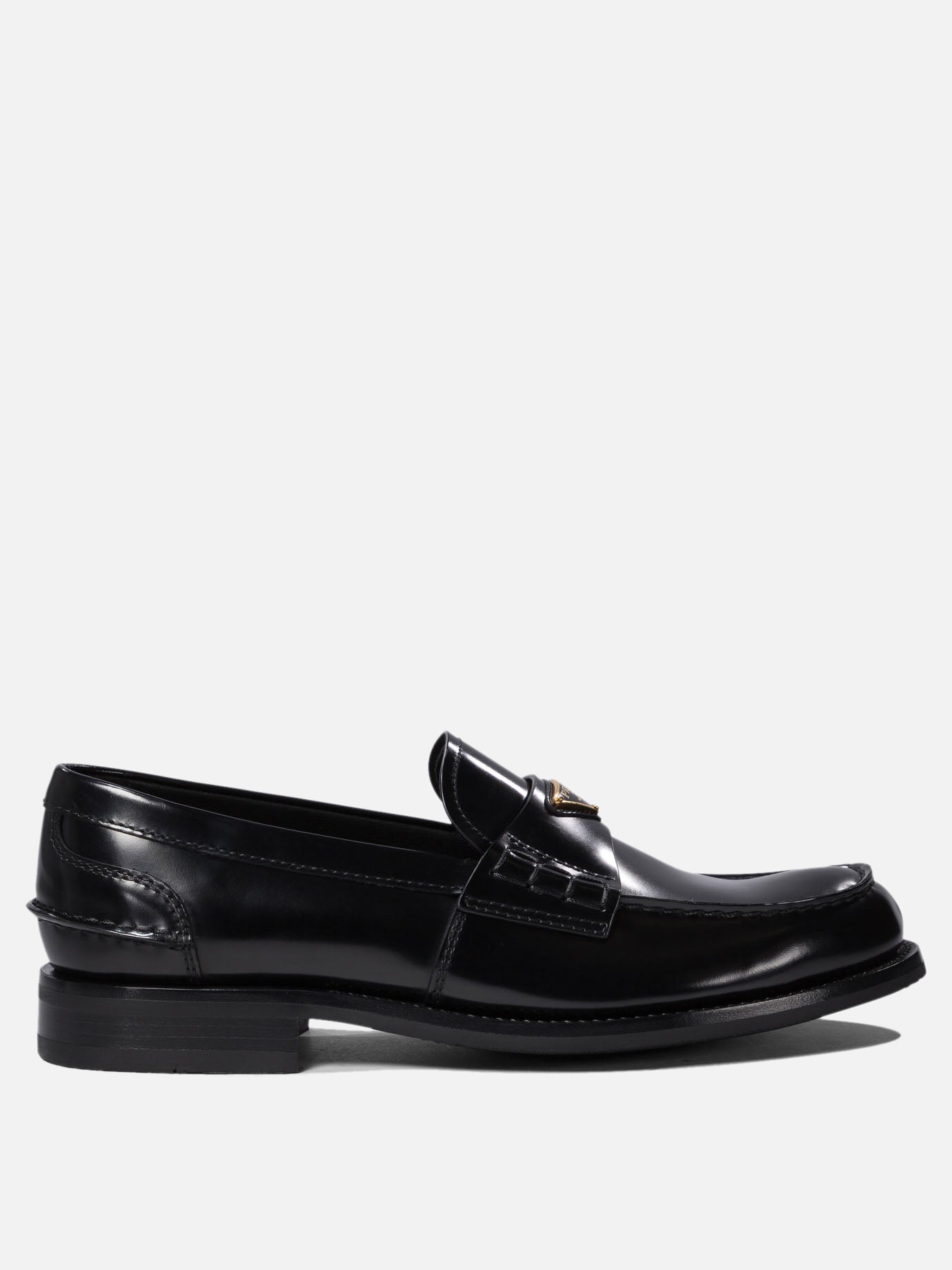 Loafers 100% calf leather - 100% rubber  Black - Prada Men | PDP | VIETTI Online Store | thumbnail
