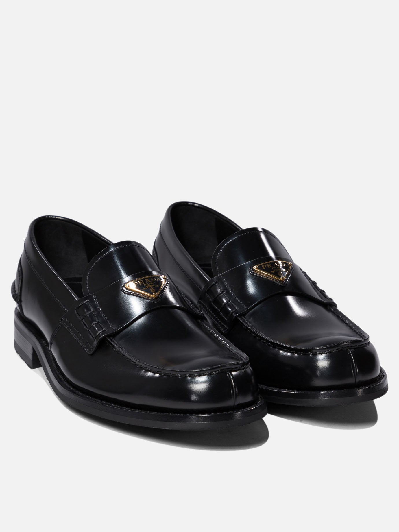 Loafers 100% calf leather - 100% rubber  Black - Prada Men | PDP | VIETTI Online Store | thumbnail_2