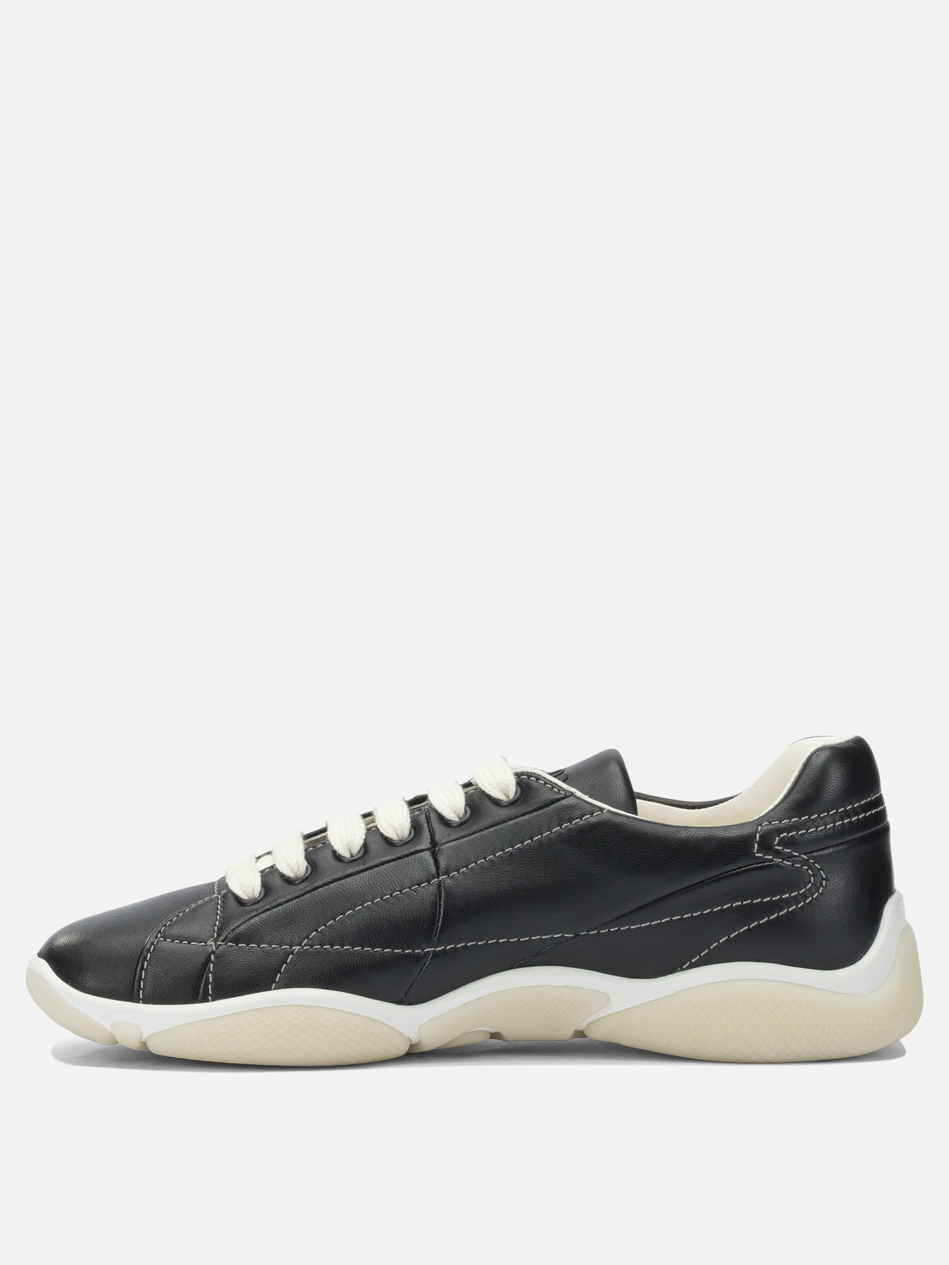 Low top sneakers 100% lamb leather - 100% rubber  Black - Prada Men | PDP | VIETTI Online Store | Zoom-Modal_2
