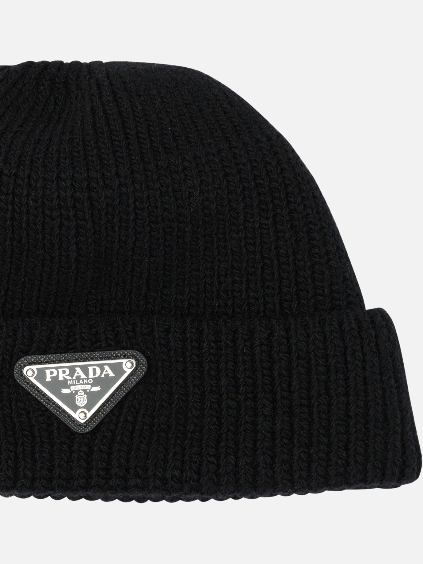 Beanies 100% cashmere  Black - Prada Men | PDP | VIETTI Online Store | thumbnail_3
