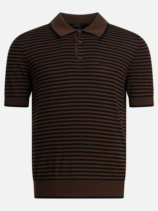 Polo shirts with buttons Striped  Brown - Prada Men | PLP | VIETTI Online Store 

