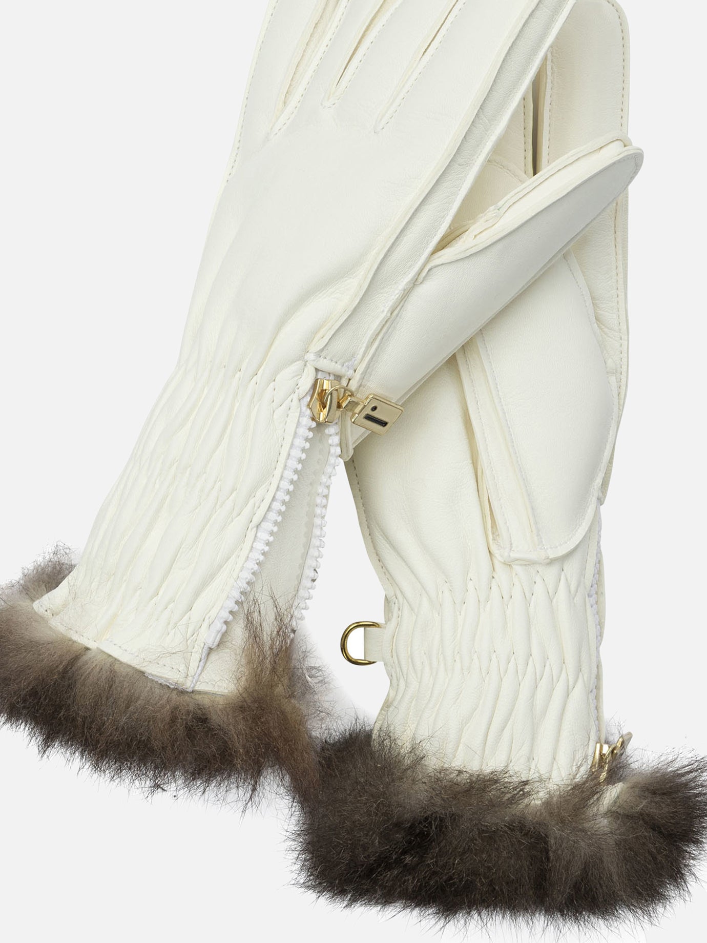 Sport gloves 100% leather  White - Restelli Women | PDP | VIETTI Online Store | Zoom-Modal_2
