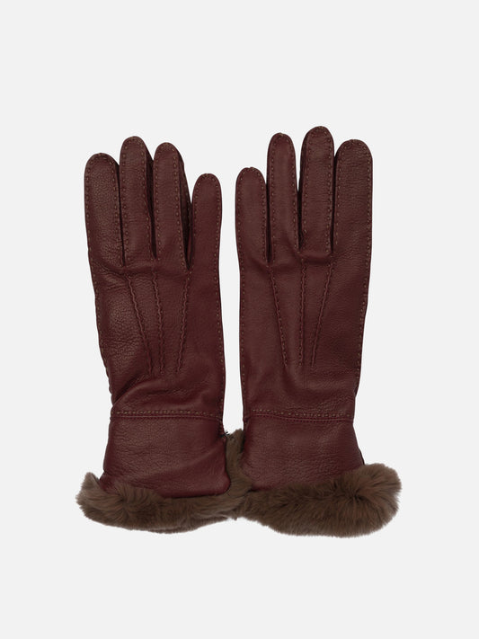 Casual gloves 100% leather  Bordeaux - Restelli Women | PDP | VIETTI Online Store 
