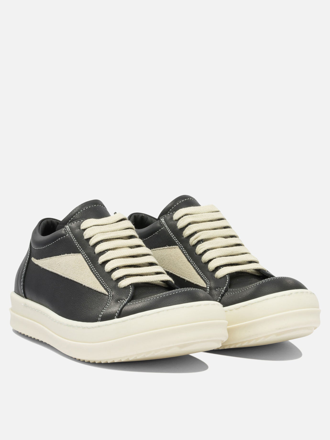 Low top sneakers 100% leather - 100% rubber  Black - Rick Owens Women | PDP | VIETTI Online Store | Zoom-Modal_2
