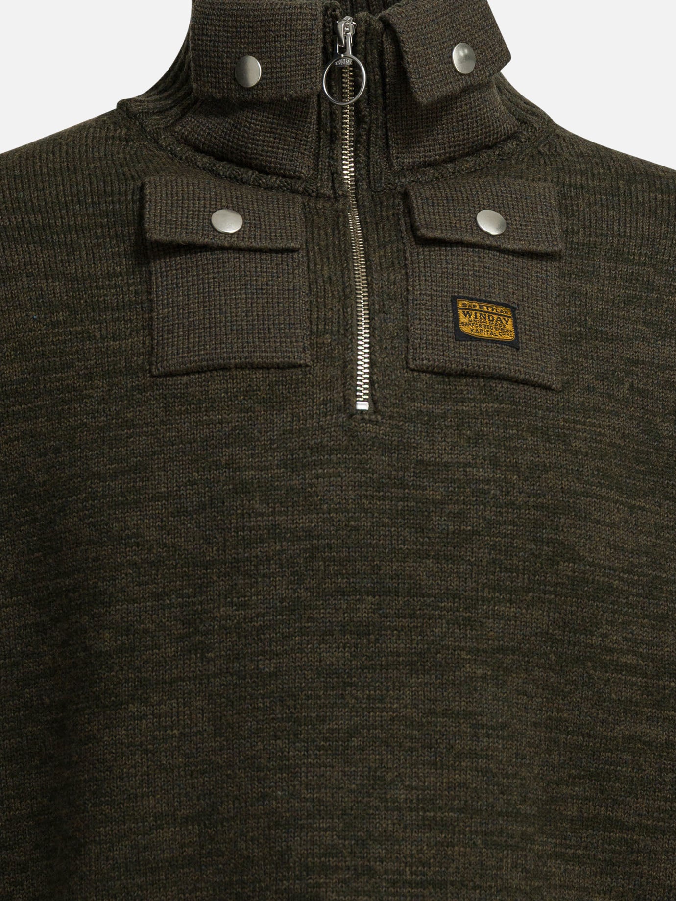 Half zip sweaters Solid colour  Green - KAPITAL Men | PDP | VIETTI Online Store | Zoom-Modal_3
