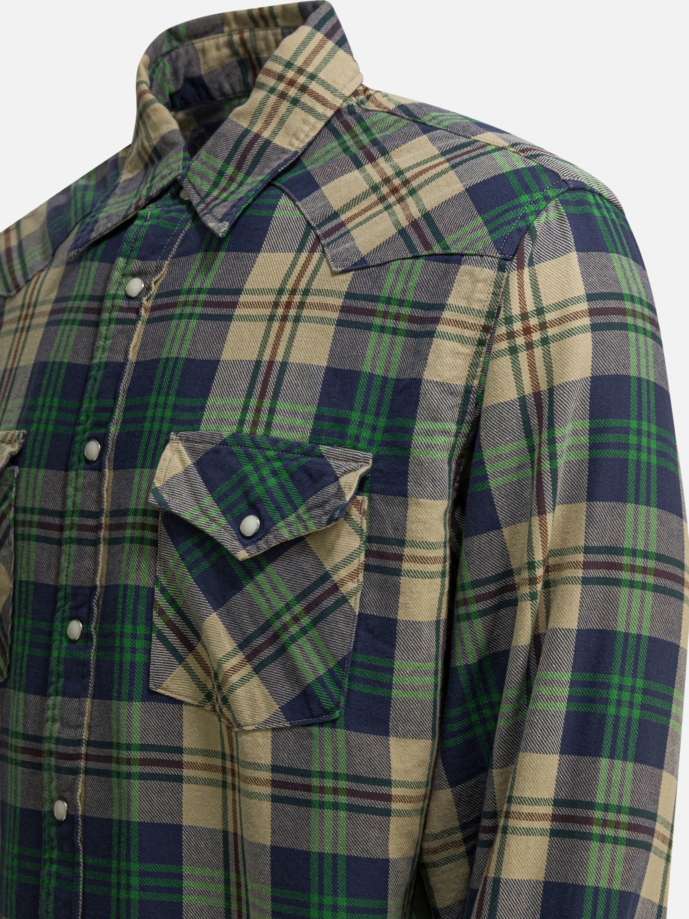 Casual shirts Check  Green - KAPITAL Men | PDP | VIETTI Online Store | Zoom-Modal_4
