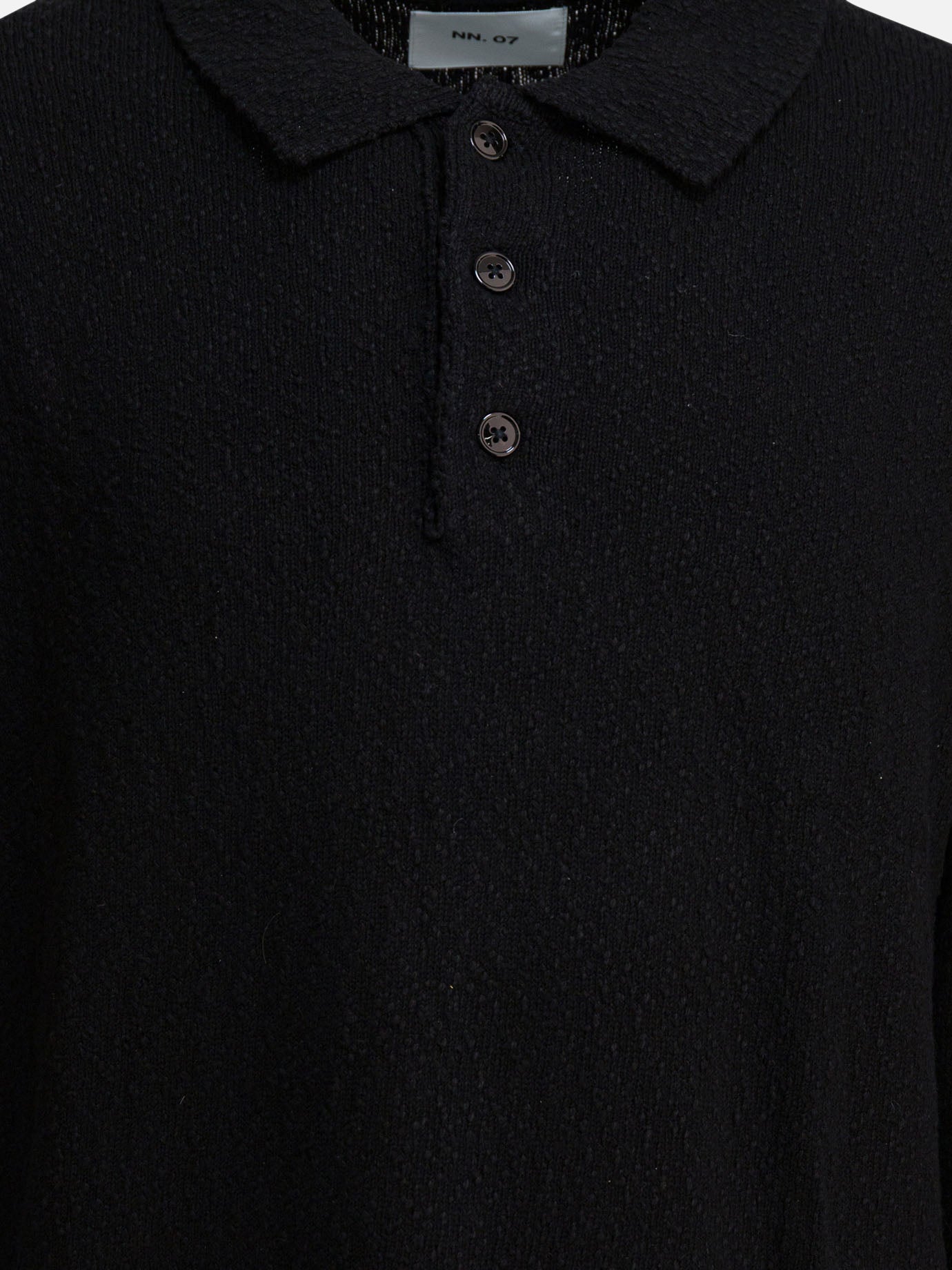 Polo shirts with buttons Solid colour  Black - NN.07 Men | PDP | VIETTI Online Store | thumbnail_3