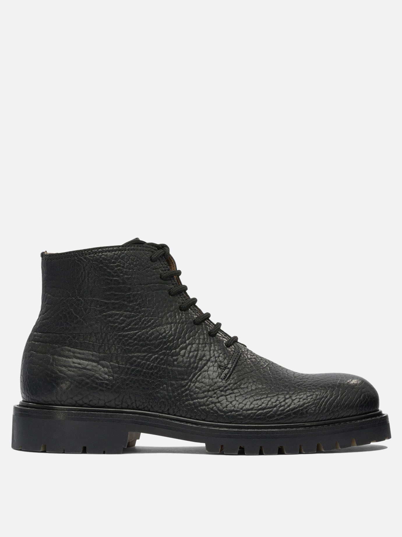 Lace-up boots 100% leather - 100% rubber  Black - Officine Creative Men | PDP | VIETTI Online Store | Zoom-Modal
