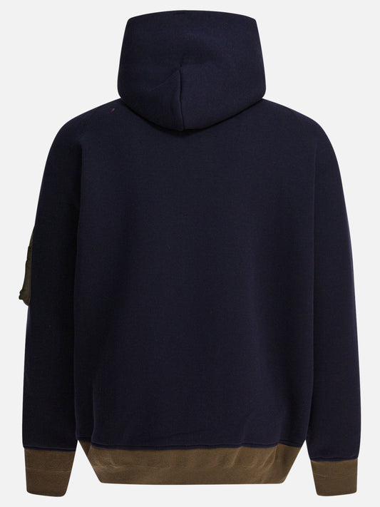Full zip sweatshirts Solid colour  Blue - Sacai Men | PDP | VIETTI Online Store | 2
