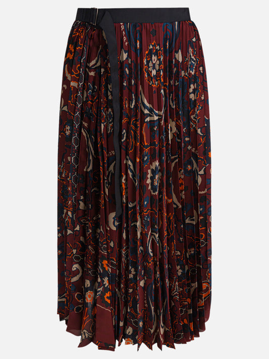 Long skirts Floral  Bordeaux - Sacai Women | PLP | VIETTI Online Store 

