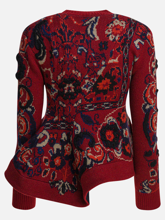 Crewneck sweaters Floral  Bordeaux - Sacai Women | PDP | VIETTI Online Store | 2
