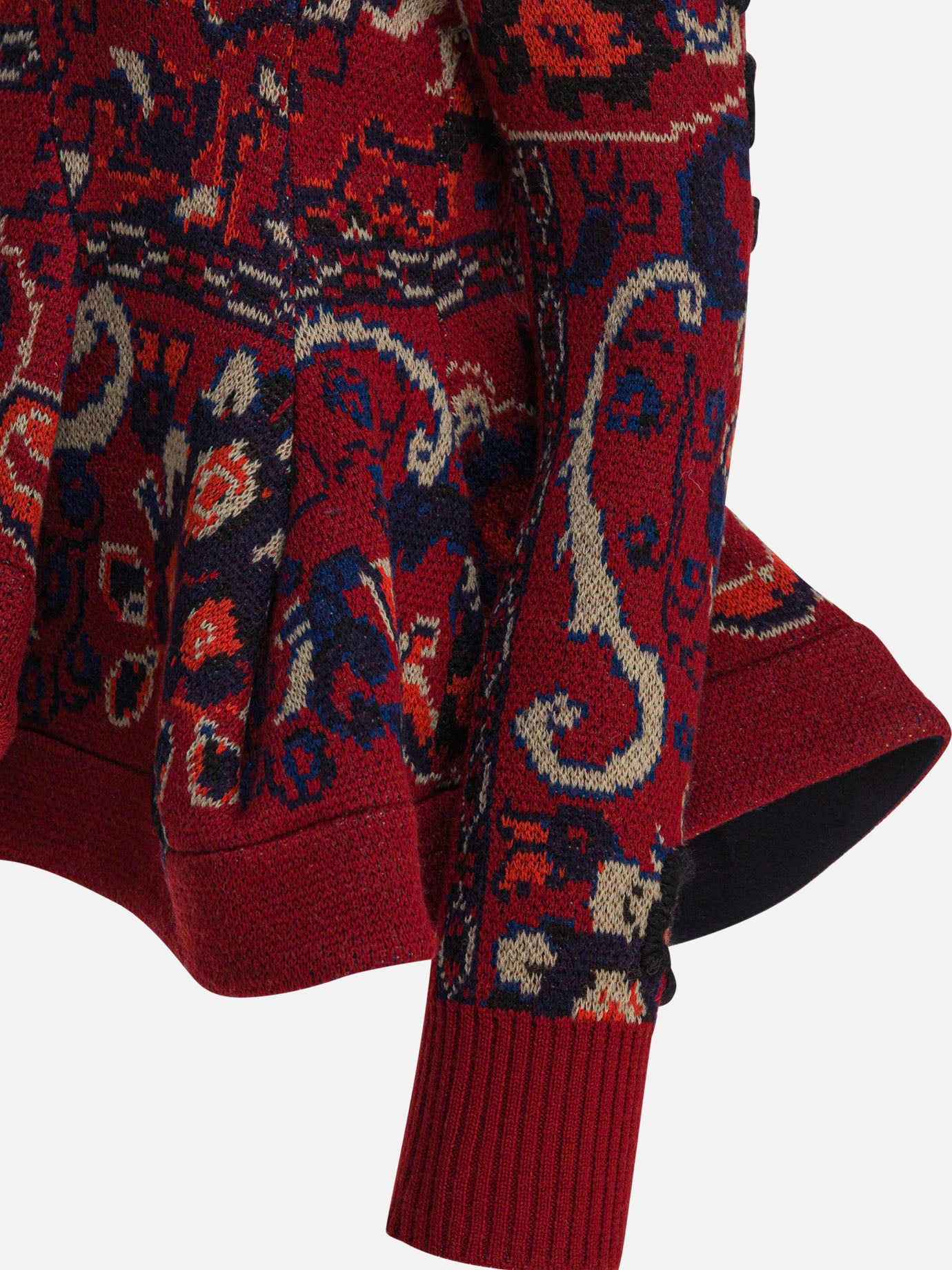Crewneck sweaters Floral  Bordeaux - Sacai Women | PDP | VIETTI Online Store | thumbnail_4