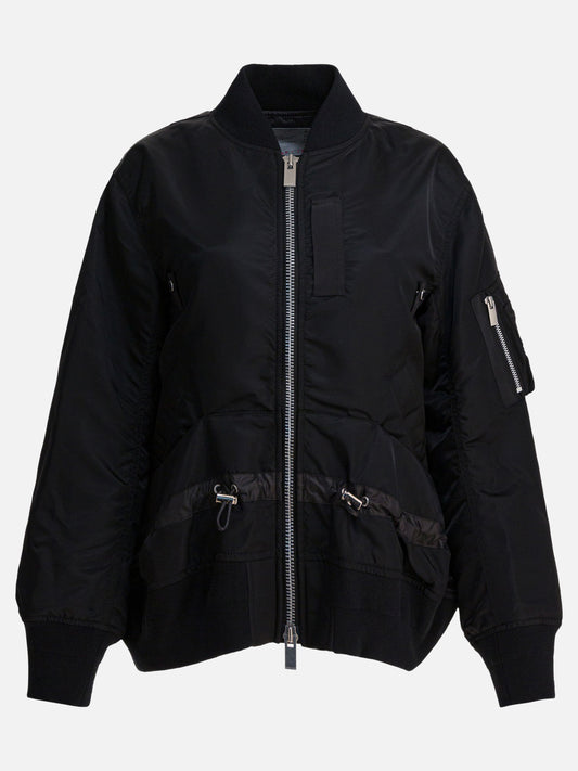 Bomber jackets Solid colour  Black - Sacai Women | PDP | VIETTI Online Store 
