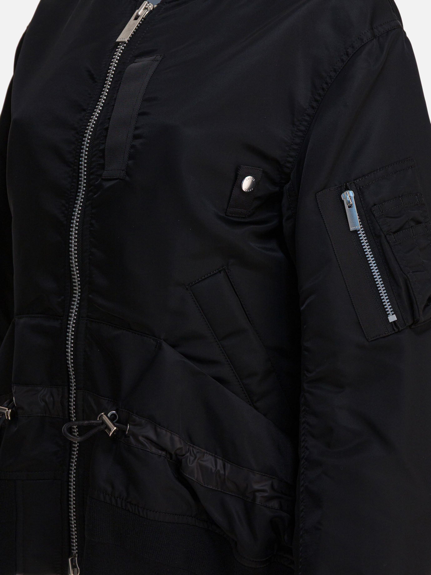 Bomber jackets Solid colour  Black - Sacai Women | PDP | VIETTI Online Store | thumbnail_4